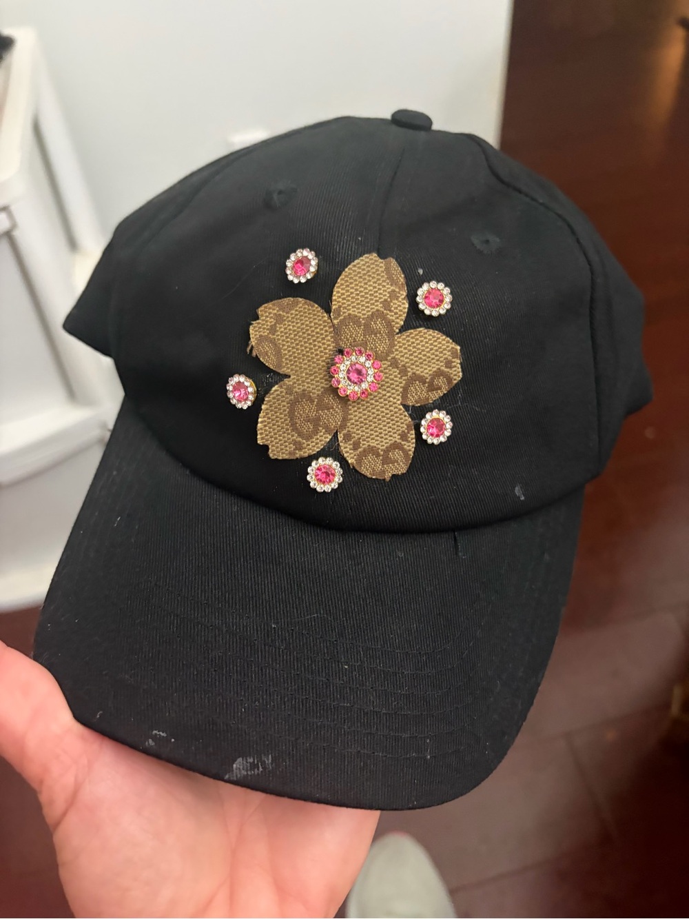 Upcycled Gucci Flower Hat • Handmade • Fall Style